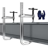KARRYTON Heavy Duty F Clamps for Welding, 12' × 4-3/4' Throat Depth Drop Forged Steel Bar Clamps 2900LB...