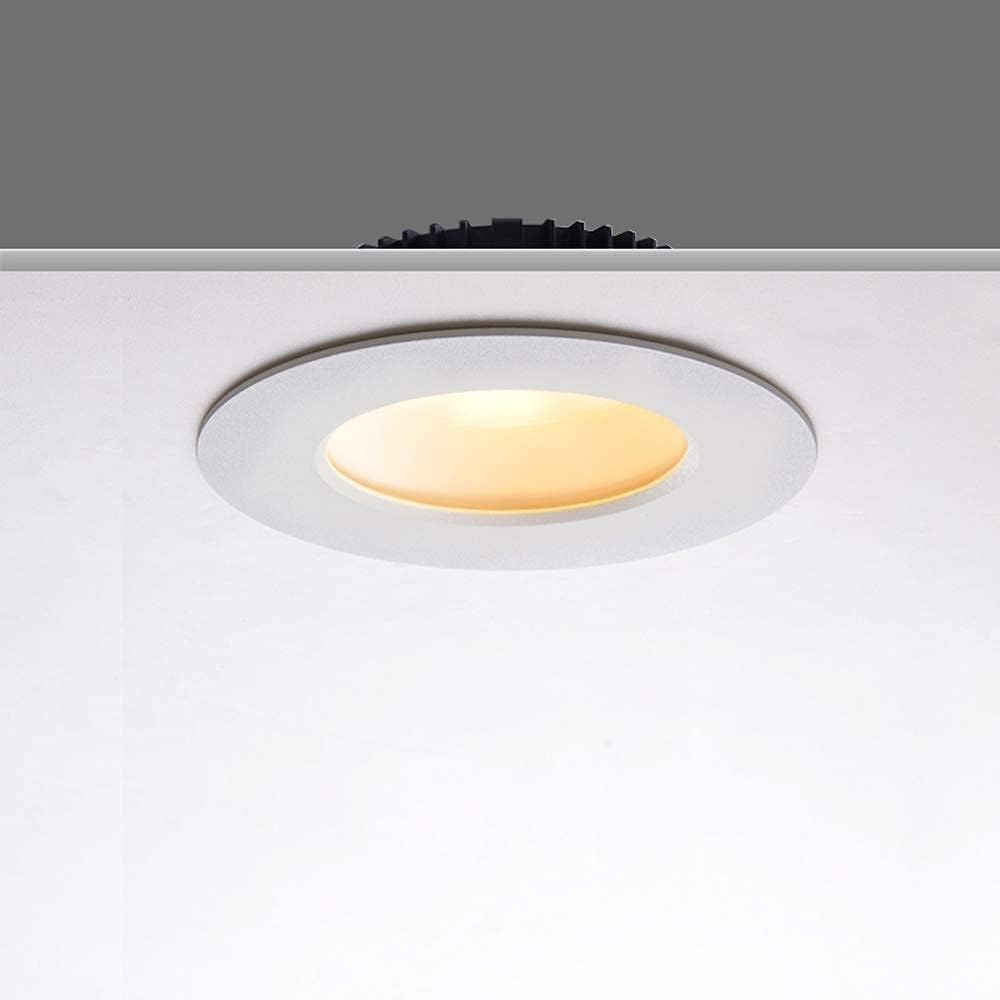 Spotlight，Round Thin Anti-Glare Led Recessed Downlight 120° Beam Angle 5W Led Recessed Spotlight Cri90 400Lm High Brightness Led Recessed Ceiling Light Outdoor Lights/3000K