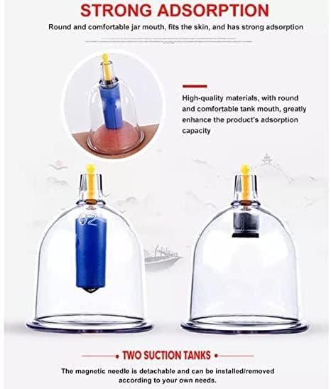 Image of SUJOK Hijama Cupping Kit Set 12 Pcs Vacuum Cupping Set Health Care Vacuum Cupping Portable Body Relaxation Massage Therapy Kit (Kangji Cupping Set 12)