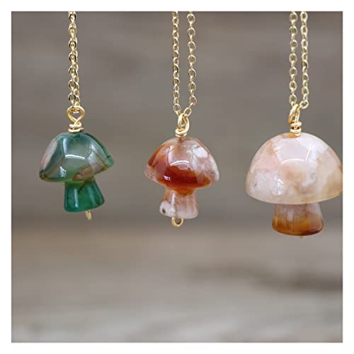 Ágatas Sakura Natural Cogumelos Chams Correntes de Ouro, Reiki Cura Flor de Cerejeira Gemas de Quart