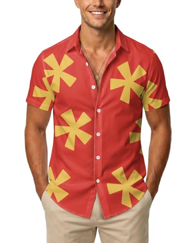Image of 99TIMORO Tropical Printed Men's Hawaiian Shirts Short Sleeve Top