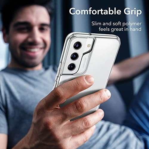 ESR Clear Case Compatible with Samsung Galaxy S22 Case, Crystal-Clear Shockproof Thin Silicone Case, Yellowing-Resistant Slim Transparent TPU Phone Case, Project Zero Series, Clear