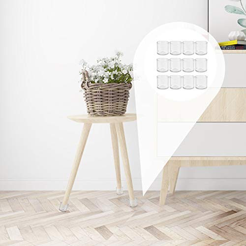 Cabilock 32 peças de silicone para perna de cadeira capa de proteção de móveis, cadeira redonda, pro
