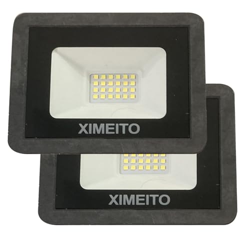 XIMEITO led灯 20w 昼光色 2000LM 6500K 200w相当 1.8コード IP66防水 120°広角 日本語取扱説明書