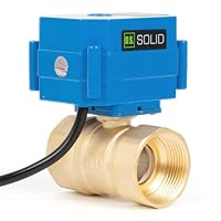 U.S. Solid Motorisierter Kugelhahn 220V AC mit Stecker 1-1/4 Zoll DN32, stromlos offen, 2-wege Messing-Elektrokugelhahn, automatische Rückkehr – Ansicht 3