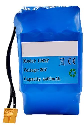 36V 4.4Ah 10S2P Ebike Batterie, 36V 4.4Ah Scooter Battery Pack Rechargeable Battery Eingebauter BMS PVC-Akku Mit Ladegerät Elektrofahrrad-Akku Für 50W 200W 500W Motor 36V 4.4Ah,XT60