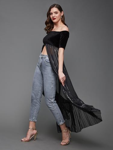 Image of Miss Chase Women's Off Shoulder Half Sleeves Maxi-Length Top