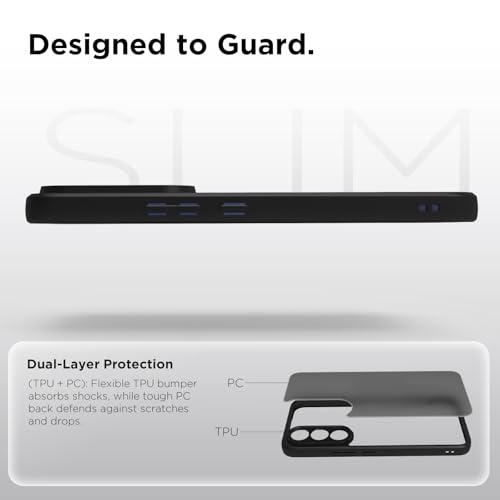Image of RIGGEAR Shockproof Sleek Hybrid Armor Back Cover Case for Vivo V70 FE 5G (Smoke Black Matte PC + Black TPU Bumper)