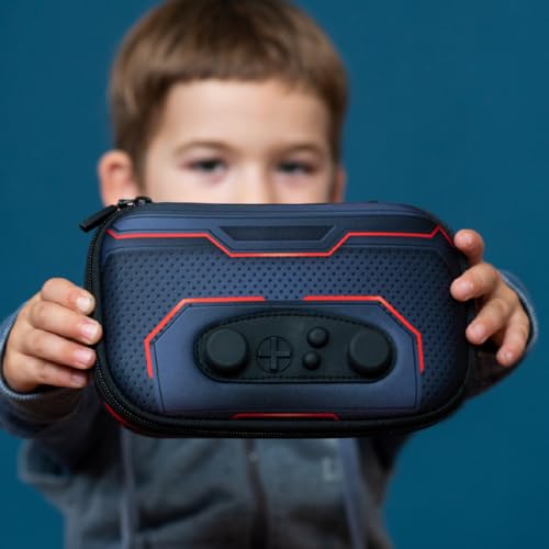 Image of ZIPIT Gamer Pencil Case for Boys, Durable Pencil Box for School, Large Capacity Stationery Organizer Box, Black