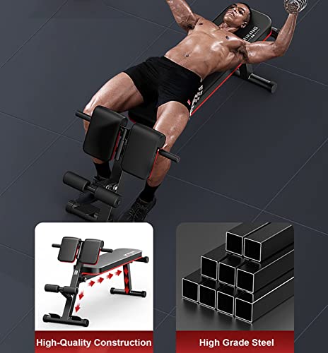 Romeinse Stoel In Hoogte Verstelbare Zitbank/Romeinse Stoel/Achterbank, Krachttrainingsmachines met Antislip Stuur, Opklapbare Halterbank - Image 4