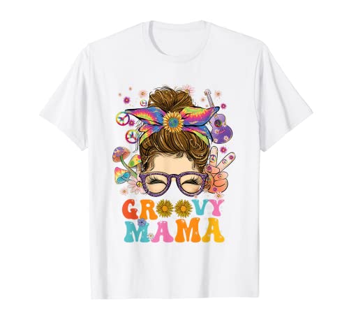 Groovy Mama Retro Hippie Vintage Camiseta