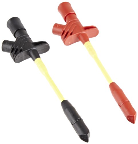 Pomona 5913 Insulation Piercing Maxigrabber Test Clip Set, 1 Red/1 Black (Pack of 2)