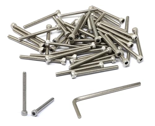 Iexcell U1002050 50 Pcs #10-24 X 2 Inch Stainless Steel 304 Hex Socket Head Cap Screws Bolts Kit cover
