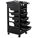 Topeakmart Salon Trolley Rolling Cart with 5 Drawers, Stylist Hairdressing Spa Cart W/Storage Wheels