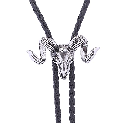 oshhni Bolo Tie Rodeo Cowboy Necklace Western Necklace Acessórios de fantasia, Prata