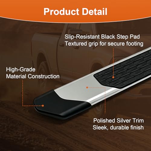 Estribos laterales para Dodge Ram 2009-2026 acero carbono miniatura 3