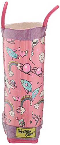 Image of Western Chief Kids Ladybug Rain Boot(Toddler /Little Kid /Big Kid) | Built for outdoor play, pull-on loops for self-dressing, comfort EVA insole, rubber traction outsole, toddler to big kid size