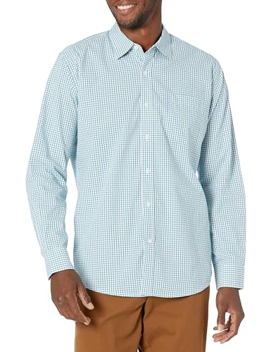 Image of Amazon Essentials Men's Regular-Fit Long-Sleeve Casual Poplin Shirt, Button Front, Business Casual, Collared