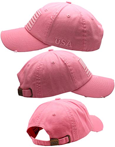 Image of Antourage American Flag Unisex Baseball Hat for Men and Women | USA Flag Mesh Snapback Flat Visor Cap + 2 Patriotic Patches