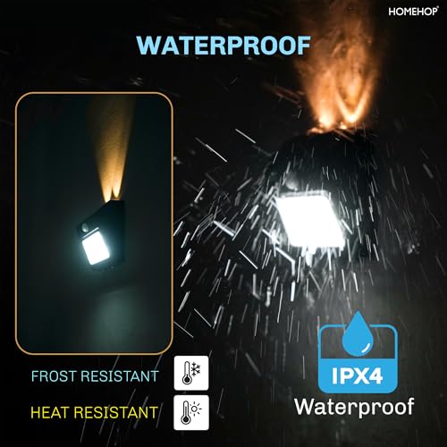 Image of Homehop Solar Wall Security Motion Sensor Lights Waterproof Automatic LED Lamp for Outdoor Home,Garden, Balcony, Pathway (Pack of Two)