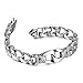 Urban Jewelry Men’s 316L Stainless Steel Link Bracelet – Black & Silver, 8.5