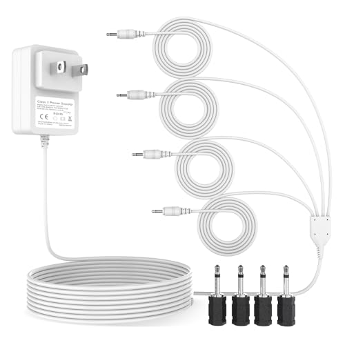 Norward 3v Adapter for Department 56 Village Accessories AC/DC Power Adapter,for Christmas Village House Accessories with 3 Black Selectable Plugs