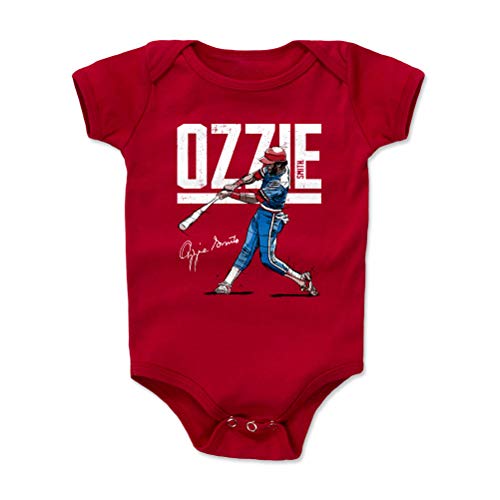 500 LEVEL Ozzie Smith Baby Infant One Piece Bodysuit (6M, Red) - Ozzie Smith Hyper W WHT