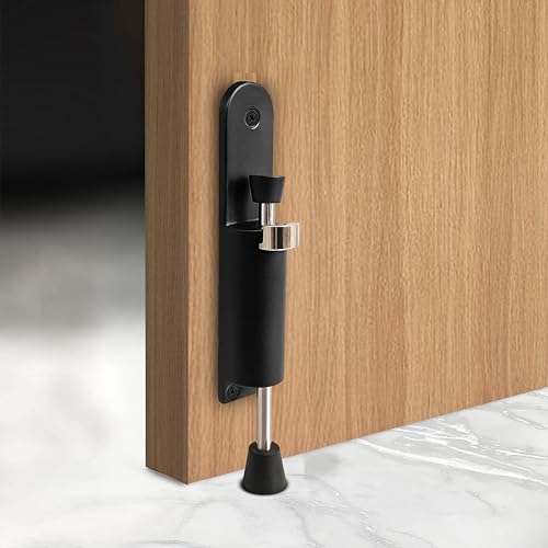 Image of Premium Kick Down Stopper /Door Magnet Stopper /Foot Operated Stopper /Heavy Duty Door Stopper /Zinc Alloy Magnetic Door Stopper (Pack of 1, Black Finish)-| 3 Years Warranty |