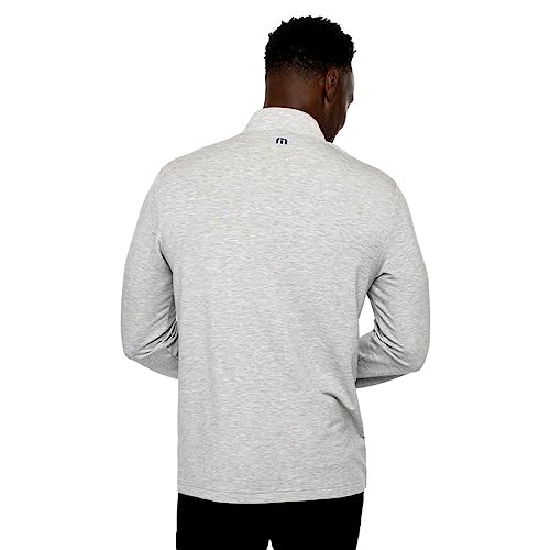 TravisMathew Men's Twist of Lime Quarter Zip, Heather Light Grey (as1, Alpha, l, Regular, Regular)2