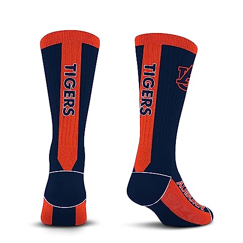 For Bare Feet NCAA AUBURN TIGERS MVP Crew Sock Team Color Medium