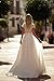 Chiffon Lace Appliques Wedding Dresses for Bride Long High Neck A Line Elegant Bridal Gowns for Bride Ivory US8