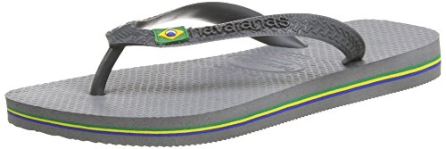 Chinelo Brasil, Havaianas, Adulto Unissex, Cinza Aço, 37/38