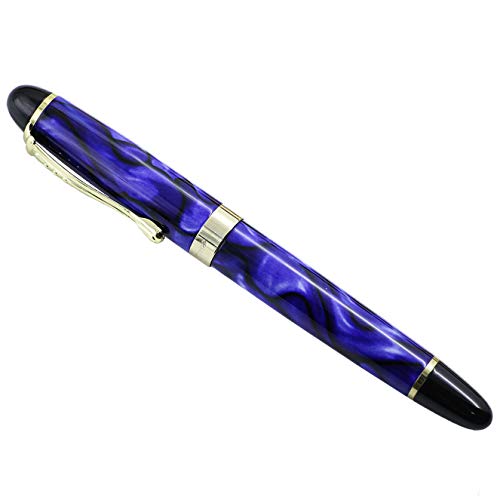 Jinhao X450 Fountain Pen Luxury Set Marble Royal Blue Medium Nib Writing For Stationery Office Supplies With Pen Case #TOP3