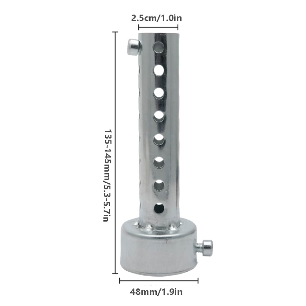 Auspuffschalldämpfer, 48 mm, universell, für Motorrad, DB Killer Auspuffschalldämpfer, 48 mm, silberfarben, 2 Stück