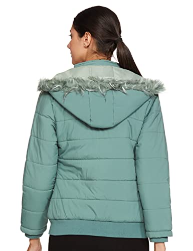 Image of Qube By Fort Collins Women's Puffer Jacket with Ribbed Hem - Trendy Lightweight Winter Wear for Casual & Street Style