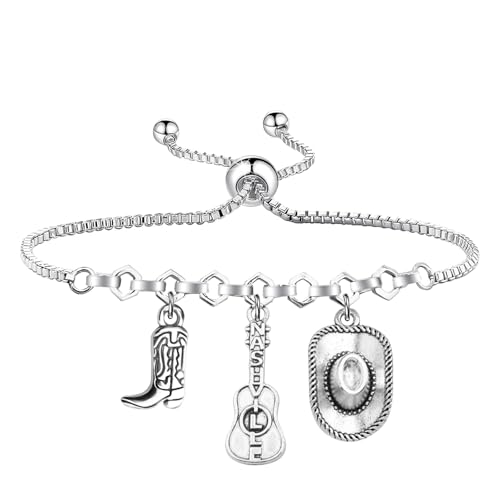 Country Music Jewelry Nashville Concert Trip Gift Western Music Fans (Guitar Bracelet)