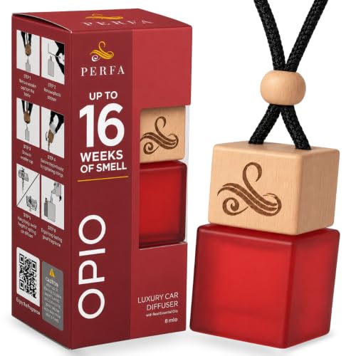 Image of Car Air Freshener for Women - Inspired by Black Op!.um - Long Lasting Luxury Inspired Diffuser - Hanging Wooden Car Scent Perfume with Vent Clip - Odor Eliminator - Diffuser Scents 8ml by Perfa