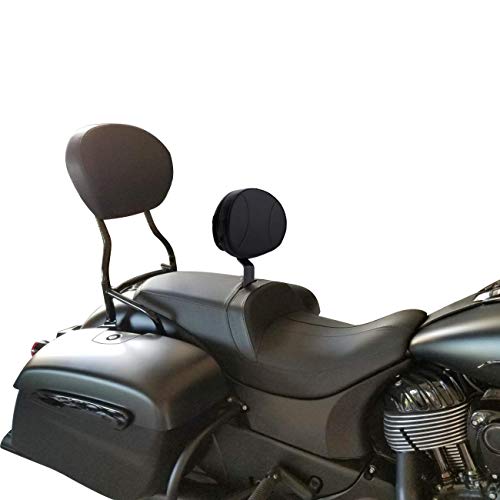AUFER Driver Rider Backrest Sissy Bar Pad Back Rest Mounting Kit, for chief Classic Chieftain Roadmaster Springfield 2014-2019 (Detachable, Adjustable, Plug-In) - Thumbnail 2