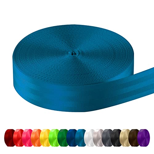 Websuka Polyester Webbing Strap 16+Colors – 1"&1.5"&1.9" – 16.5 25 33 55 Yards Heavy Duty Webbing Roll, Flat Webbing Strap For Indoor&Outdoor Gear, Climbing, Diy Crafting, Repairing 1" 33Yards #TOP1