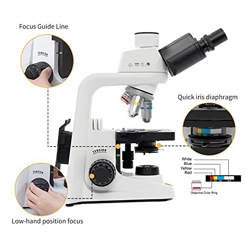 Swift Stellar 1-T Professional Lab Compound Microscope, 40X-2500X Magnification, Siedentopf Trinocular Head, Mechanical Stage, Ultra-Precise Focusing, Camera-Compatible, User And Eco-Friendly Design #TOP2