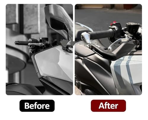 Protège-mains pour TMAX 560 Tech Max : déflecteurs noirs de leviers de frein - 4