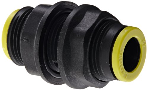 Legris 3116 12 00 Nylon Push-to-Connect Fitting, Inline Bulkhead Union, 12 mm Tube OD