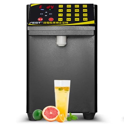 Fructose Dispenser,8.5L Quantitative Fructose Machine Commercial Electric Sugar Syrup Dispenser Coffee Bubble Tea Milk Tea Making(Black)