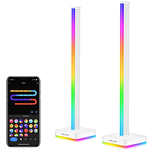 novonest Smart LED Light Bars,APP Control,USB Rainbow DIY Light Towers,Rhythmic Ambient Lighting,Work with Alexa&Google Assistant,for Gaming Decor,PC,TV,Room Decoration,ST01WT-2(Not Support 5G WiFi)