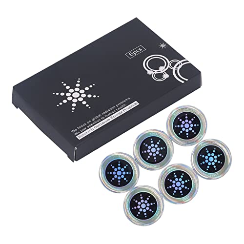 6 Stück Anti-Strahlungs-Aufkleber, Mineral- und Negativ-Ionen-Patch, Absorbieren EMF und Schützen Ohren und Gehirn für Handy, Laptop, Mikrowelle, Kühlschrank, Fernseher