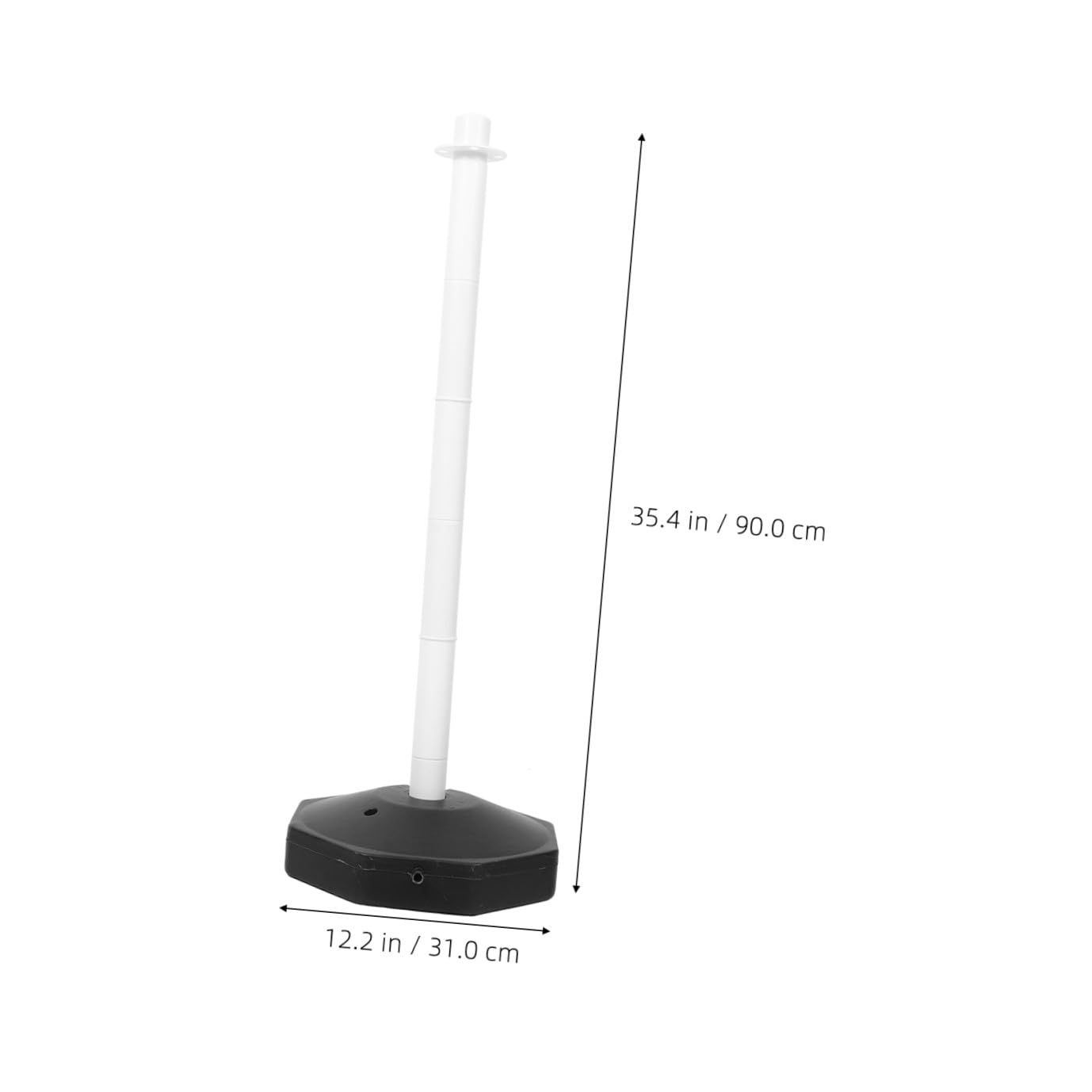 Hemobllo Colonne d'Avertissement Flexible Remplissable d'eau, Poteau de Signalisation Solide pour Parking et Chantier, Cône de Sécurité Stable Collisions