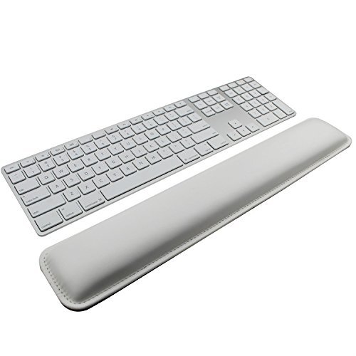 Wrist Rests,Keyboard Wrist Rest Pad,White PU Leather Palm Support Wrist Pad Wrist Cushion for Laptops/Notebooks/MacBooks//PC/Computer