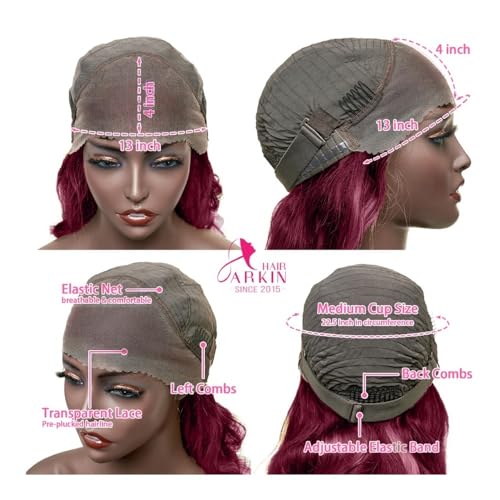 Perruque cheveux humains 13x4 HD dentelle avant pré-coupée prête à poser