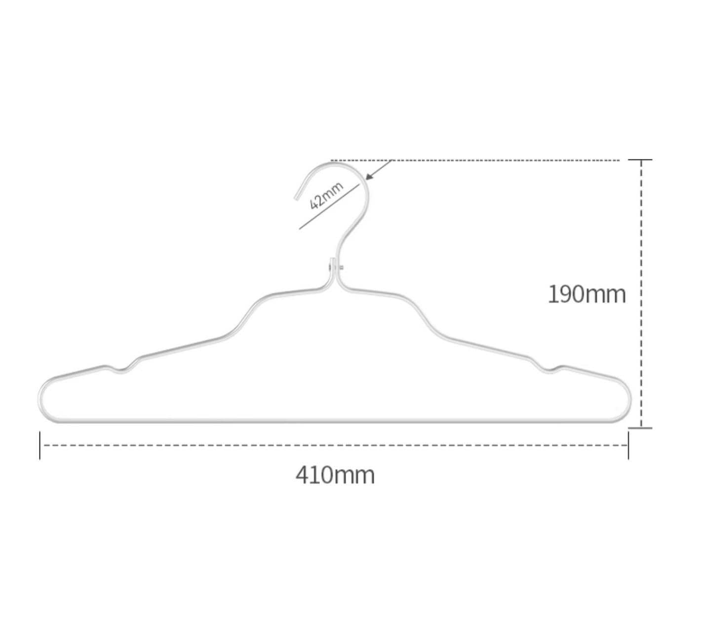 Cintres Cintre en Alliage D'aluminium avec Épaulettes Crantées for Costumes Cintre Vêtement(10pcs)