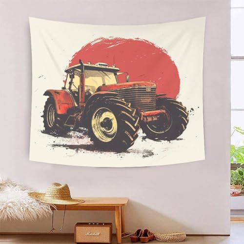Tapisserie murale tracteur 3D pour habiller un mur vide sans peinture